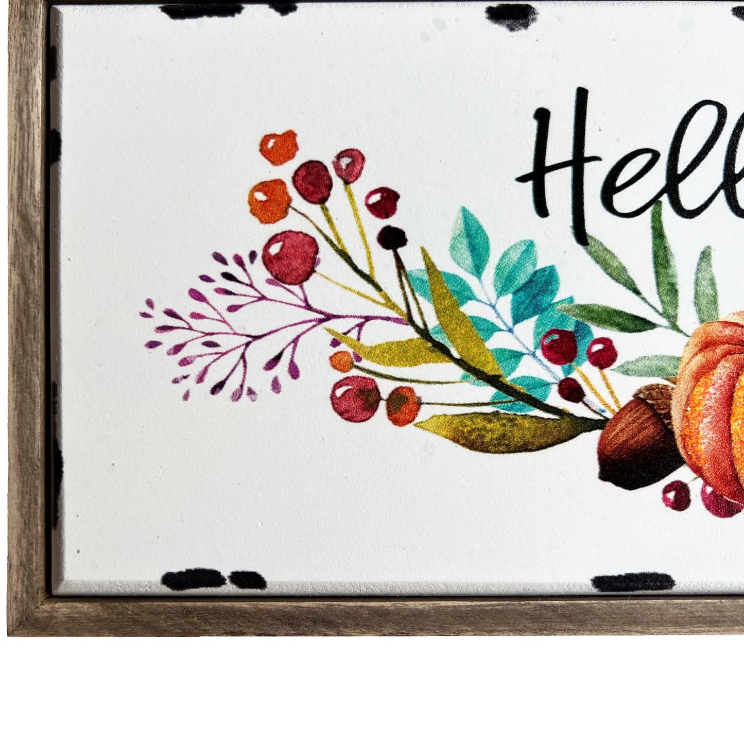 Wooden Hello Pumpkin Fall Signs Wall Decor, Farmhouse Mantel Fireplace Centerpiece Decorations