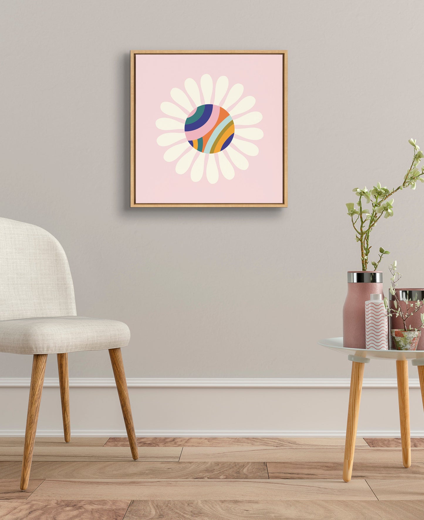 Groovy Daisy Framed Canvas