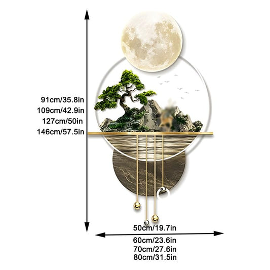 Creative Landscape Wall Hanging Mural with LED Light