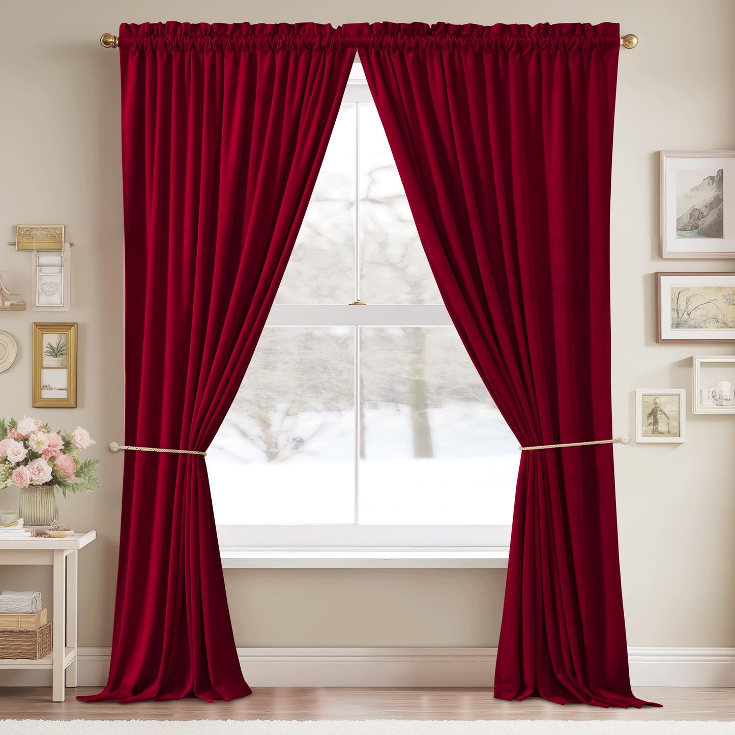 Red Velvet Curtains