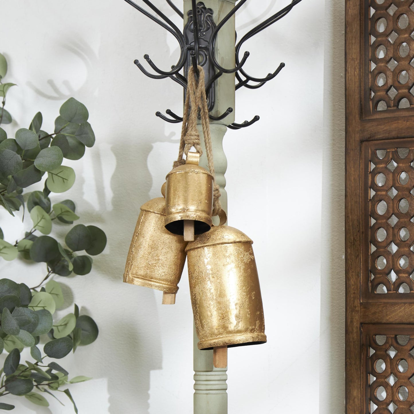 Gold Metal Inspired Decorative Cow Bells