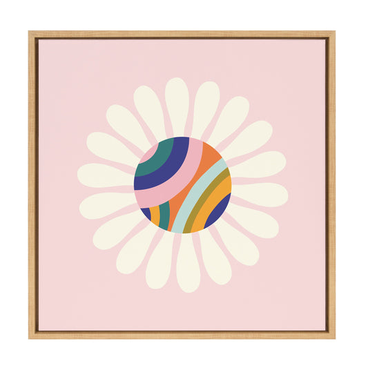 Groovy Daisy Framed Canvas