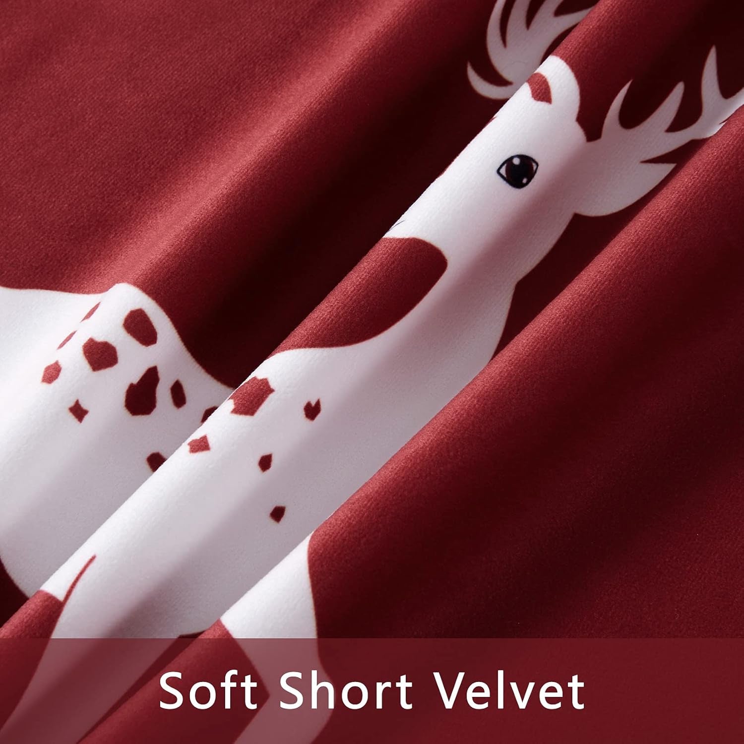 CAROMIO Christmas Decorations Pillow Covers 18 X18 Inch Set of 2 Farmhouse Christmas Decor for Bedroom, Deer Rustic Xmas Pillow Case Winter Holiday Decorations Throw Cushion Case for Home Couch, Pink