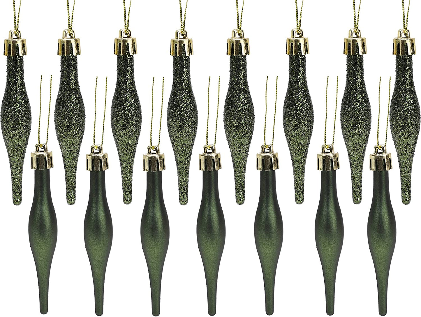 Christmas Concepts® Pack of 15-8.5Cm Droplet Baubles - Matte & Glitter Design - Christmas Ornaments (Rioja Red)