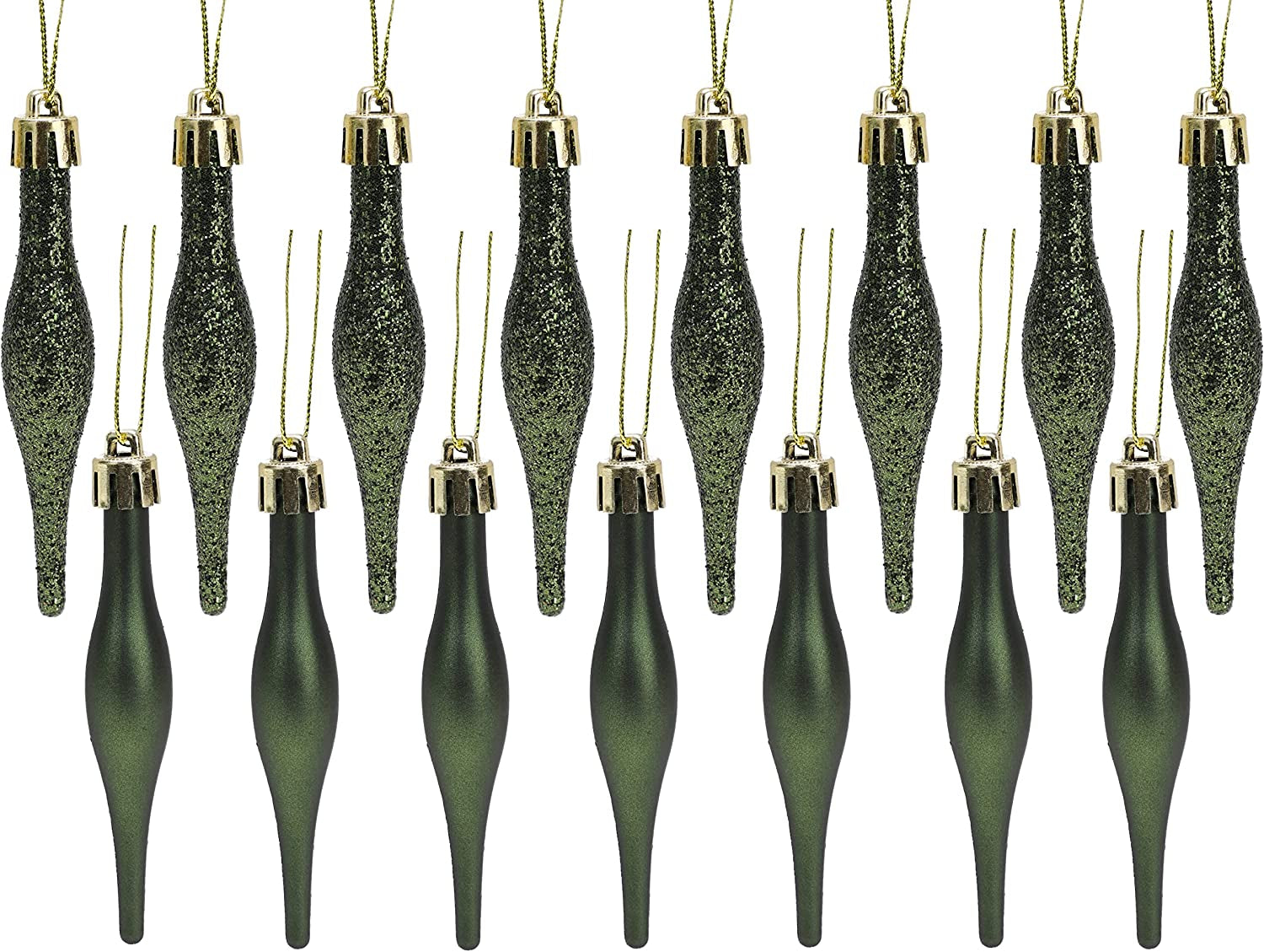 Christmas Concepts® Pack of 15-8.5Cm Droplet Baubles - Matte & Glitter Design - Christmas Ornaments (Rioja Red)