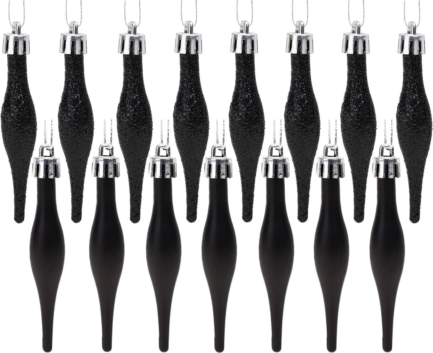 Christmas Concepts® Pack of 15-8.5Cm Droplet Baubles - Matte & Glitter Design - Christmas Ornaments (Rioja Red)