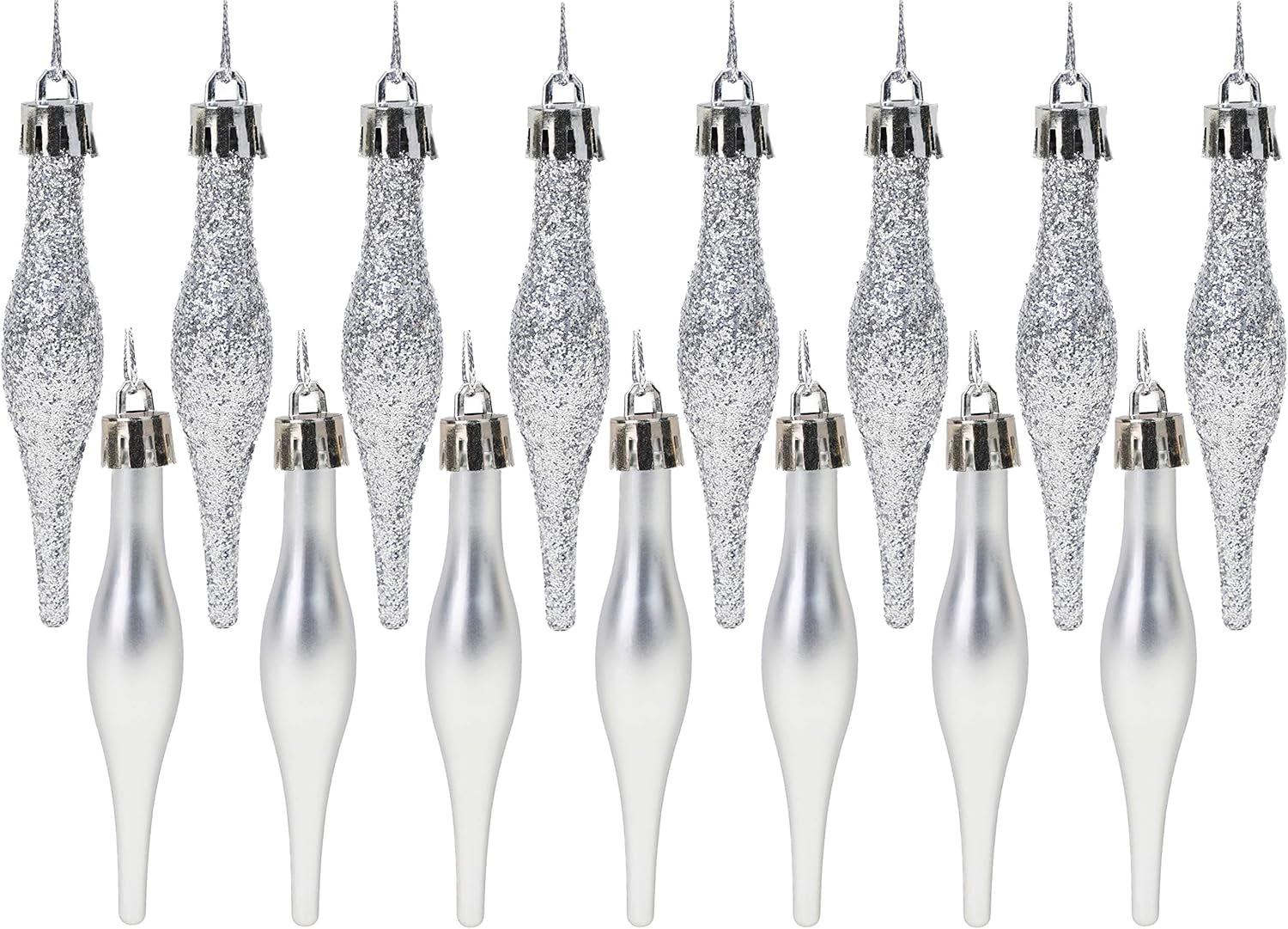 Christmas Concepts® Pack of 15-8.5Cm Droplet Baubles - Matte & Glitter Design - Christmas Ornaments (Rioja Red)