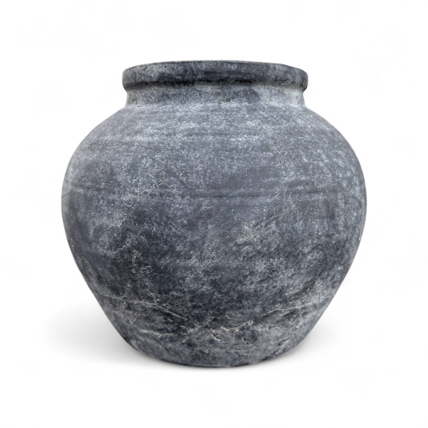 Distressed Charcoal Terracotta Clay Vase