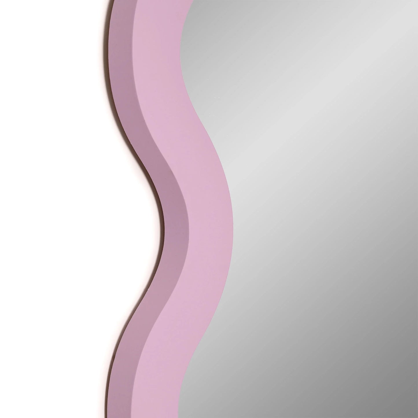 Wavy Framed Mirror, Lavender - 22" X 28"