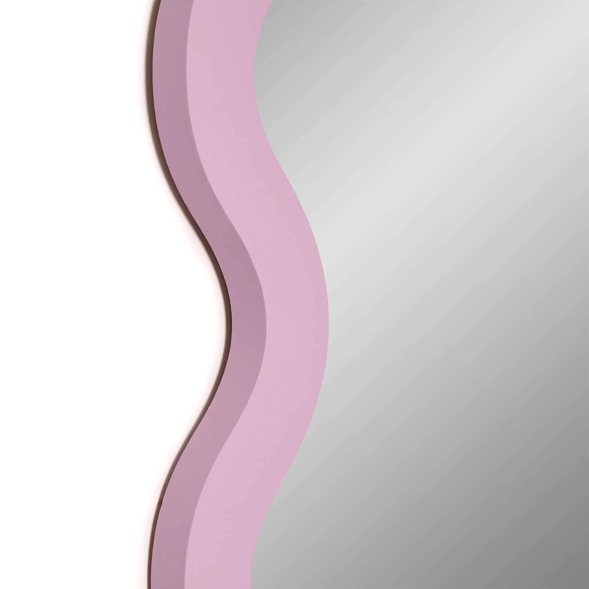 Wavy Framed Mirror, Lavender - 22" X 28"