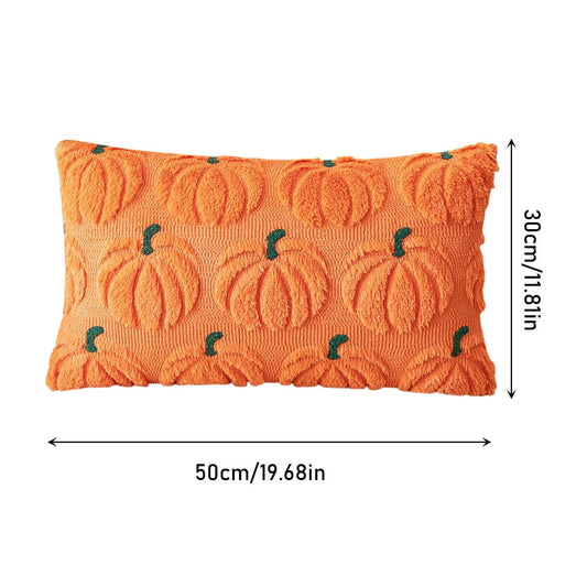 Plush 3D Pumpkin Throw Pillows - Fall/Halloween/Thanksgiving Decor, Cozy Textured Cushions for Couch/Bed, Multiple Autumn Colors