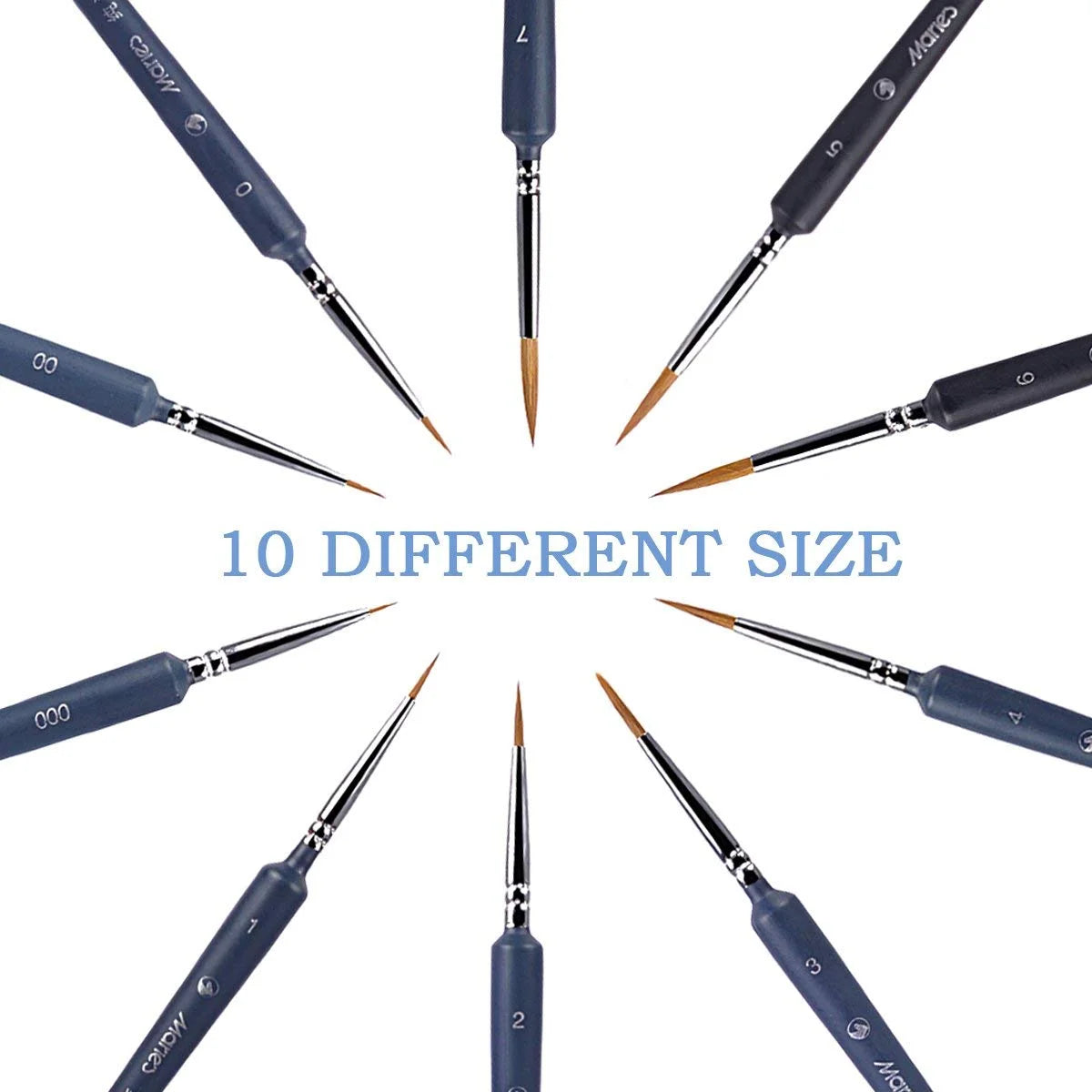 10Pcs Detail Paint Brushes Set,Miniature Painting Brushes Kit Artist Supplies for Acrylic Watercolor Oil