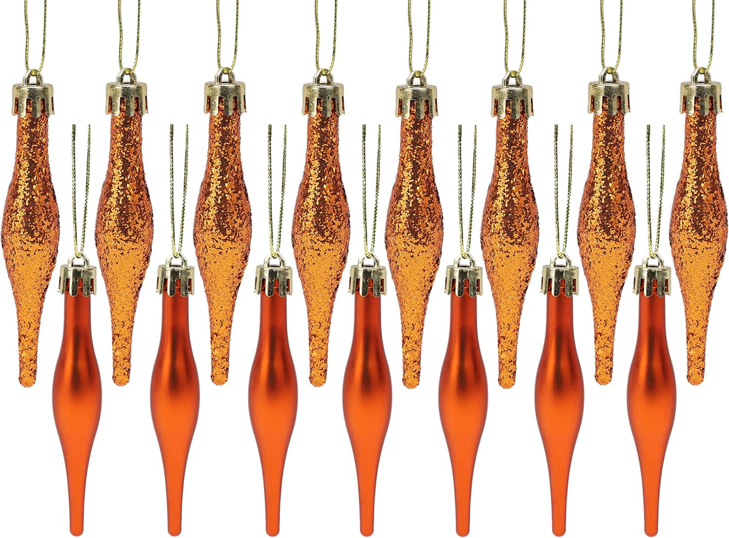 Christmas Concepts® Pack of 15-8.5Cm Droplet Baubles - Matte & Glitter Design - Christmas Ornaments (Rioja Red)