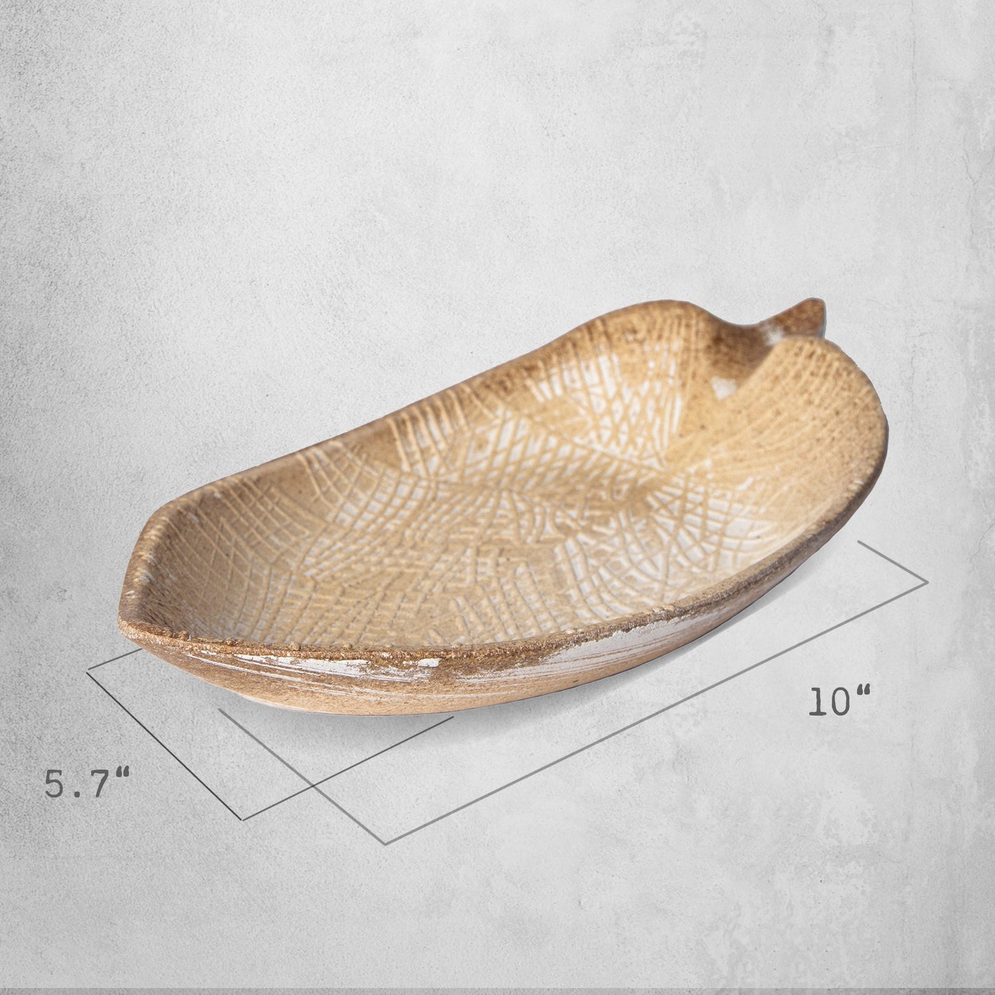 Wood Leaf Shaped Decorative Serving Plate