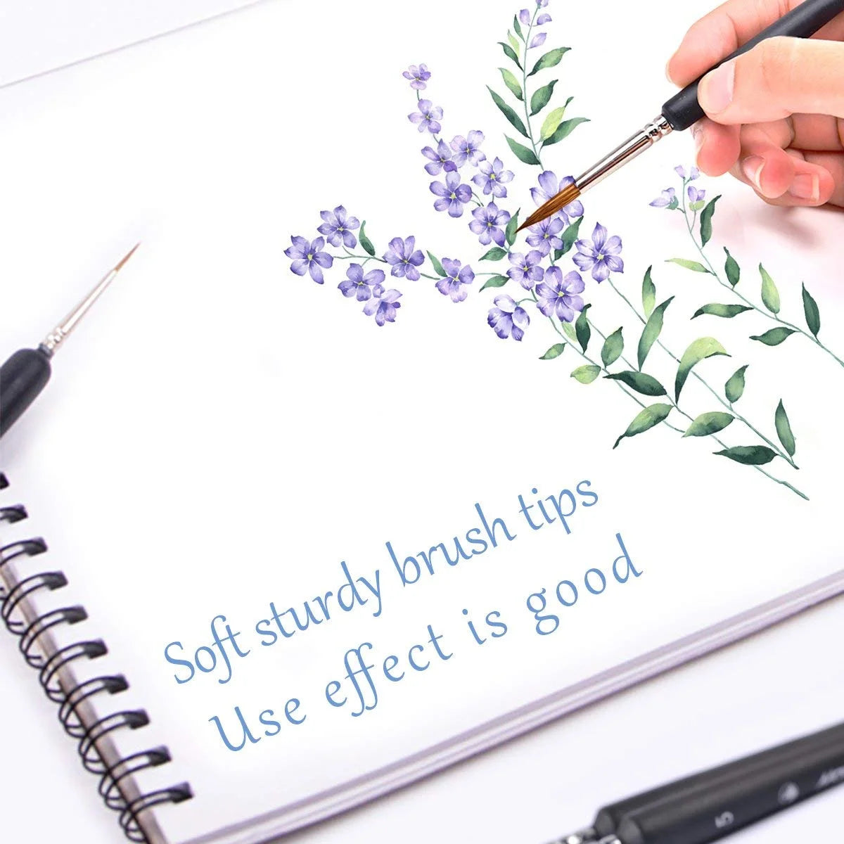 10Pcs Detail Paint Brushes Set,Miniature Painting Brushes Kit Artist Supplies for Acrylic Watercolor Oil