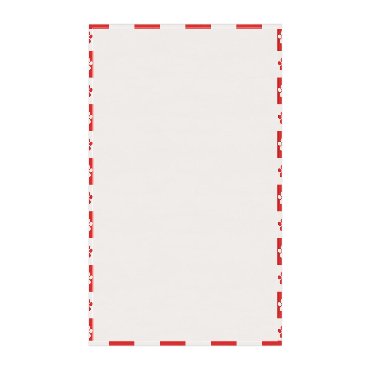 Red Paw Print Checkered Tea Towel | Cute Pet Kitchen Towel