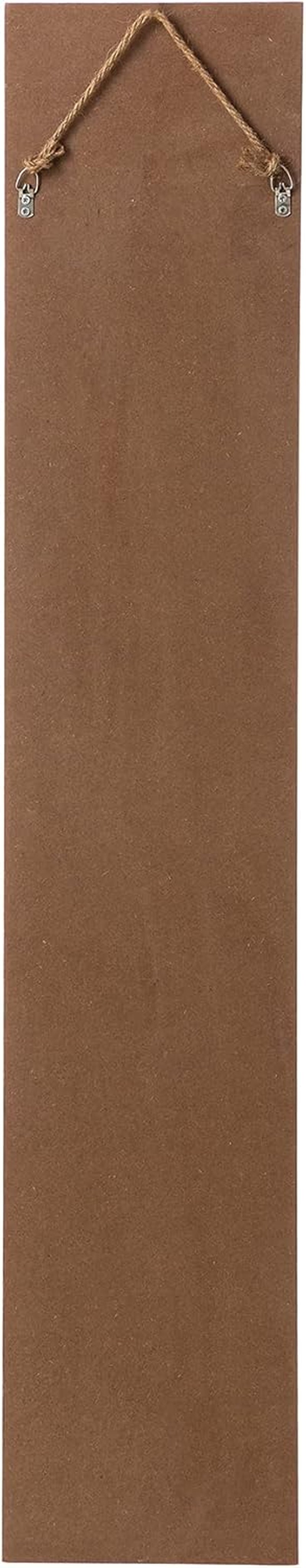 Glitzhome Wooden Welcome Sign with Plaid Pet Paw for Porch, Rustic Farmhouse Style Hanging Vertical Welcome Sign, Red, 42'H, 8'L X 0.5'W