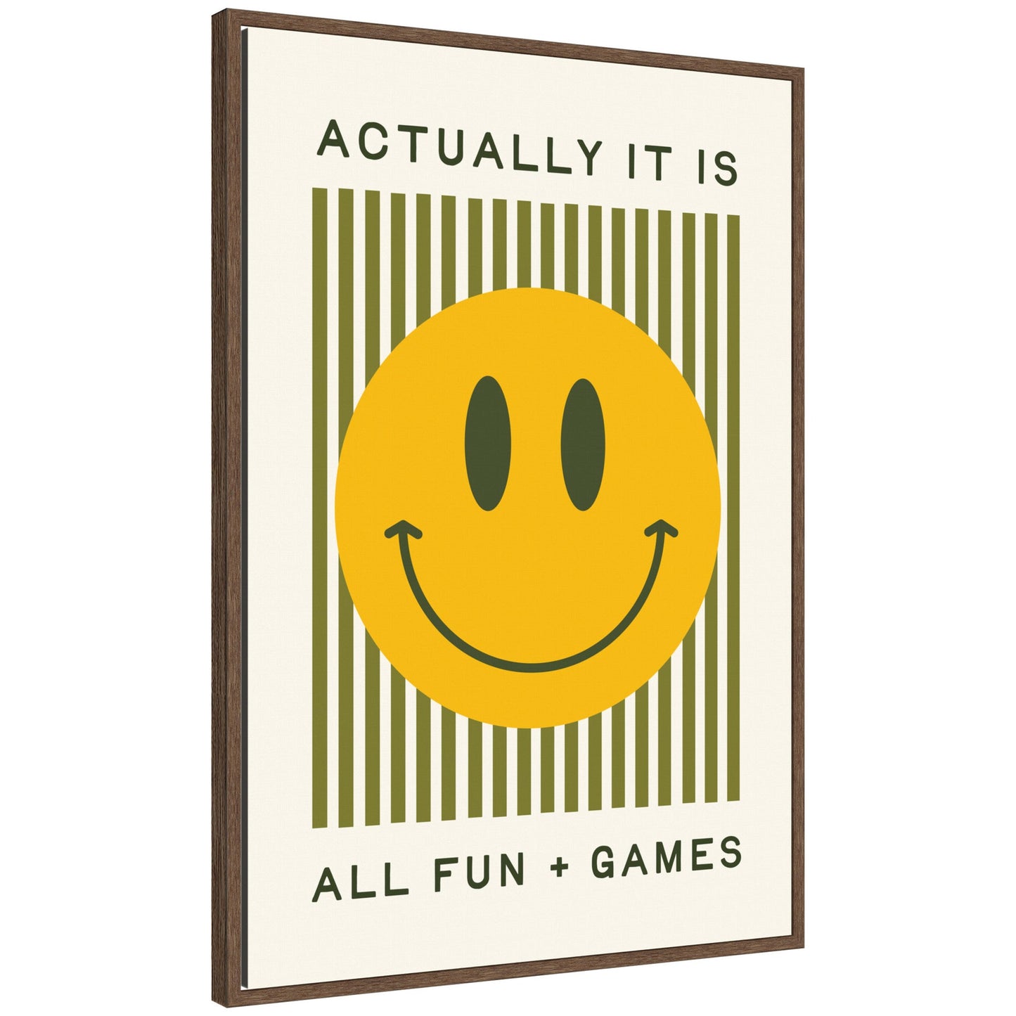 It is All Fun and Games Striped Poster