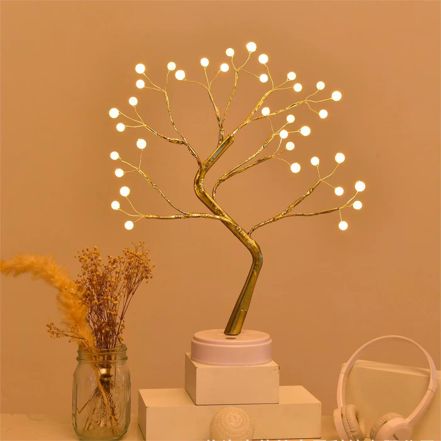 Tabletop Tree Lights Bright Tree Lamp DIY Decorative LED Night Light for Gift Party Holiday Gift Winter Home Decor