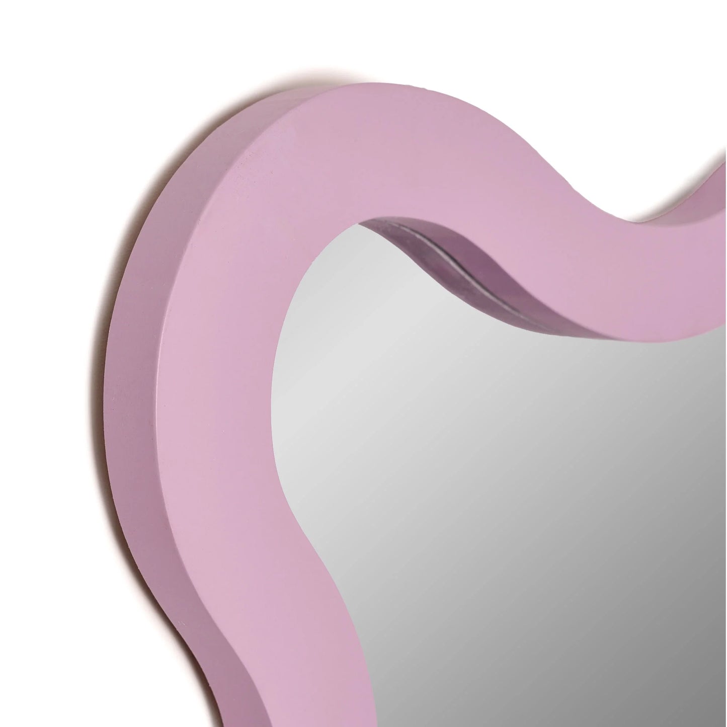 Wavy Framed Mirror, Lavender - 22" X 28"