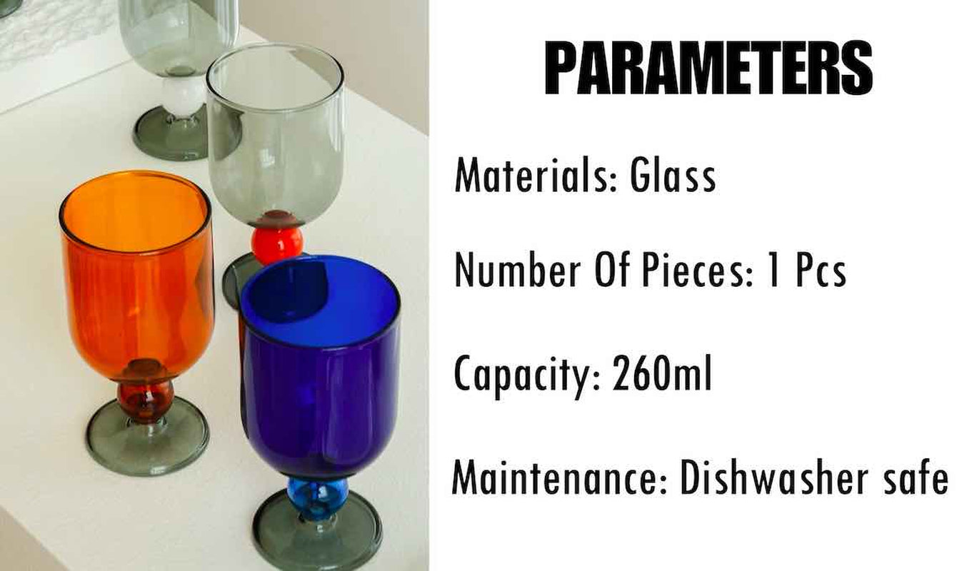 Gumballs Wine Glass - Eclectic Whimsical Coloured Cocktail Glasses