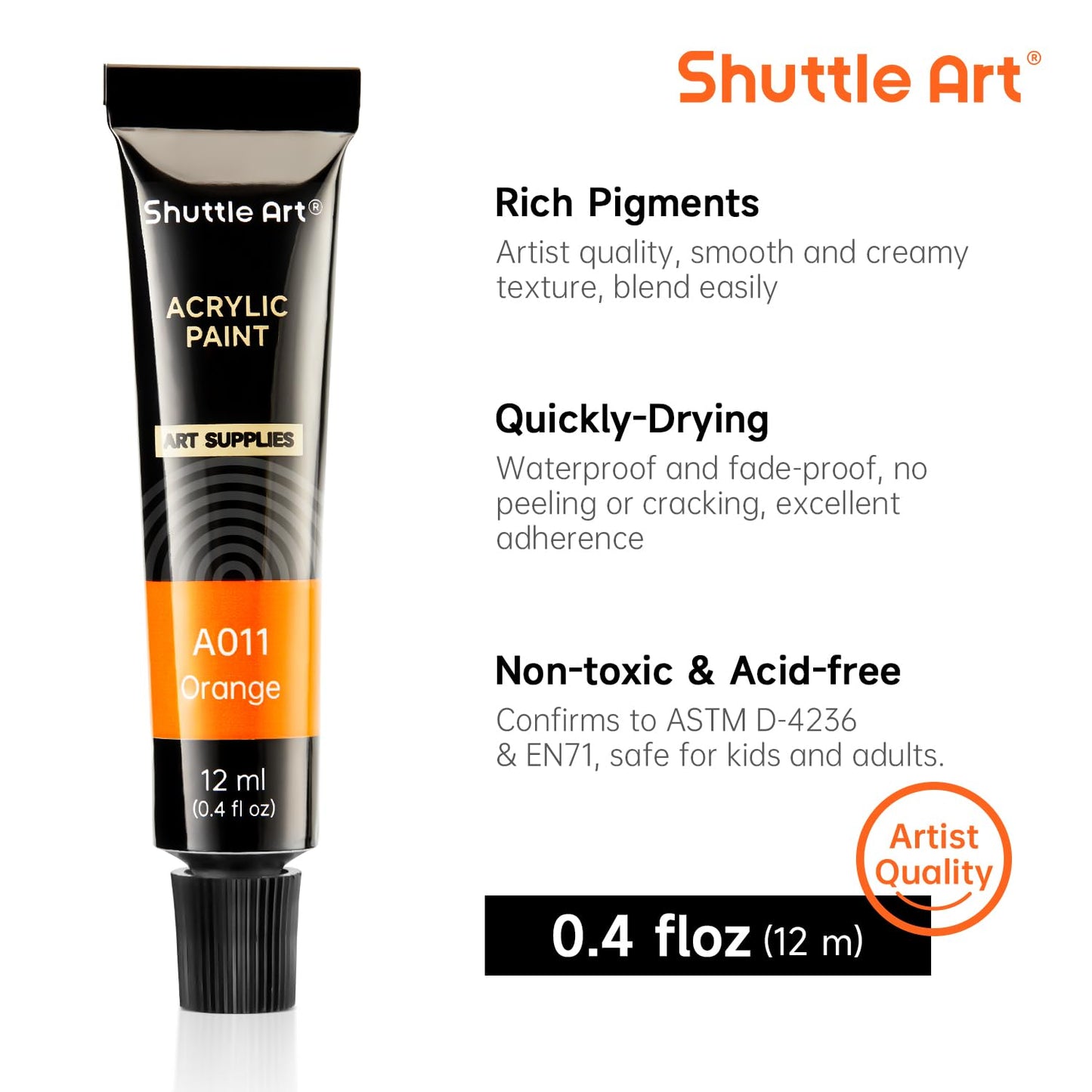 Shuttle Art Acrylic Paint Set 16 Pieces