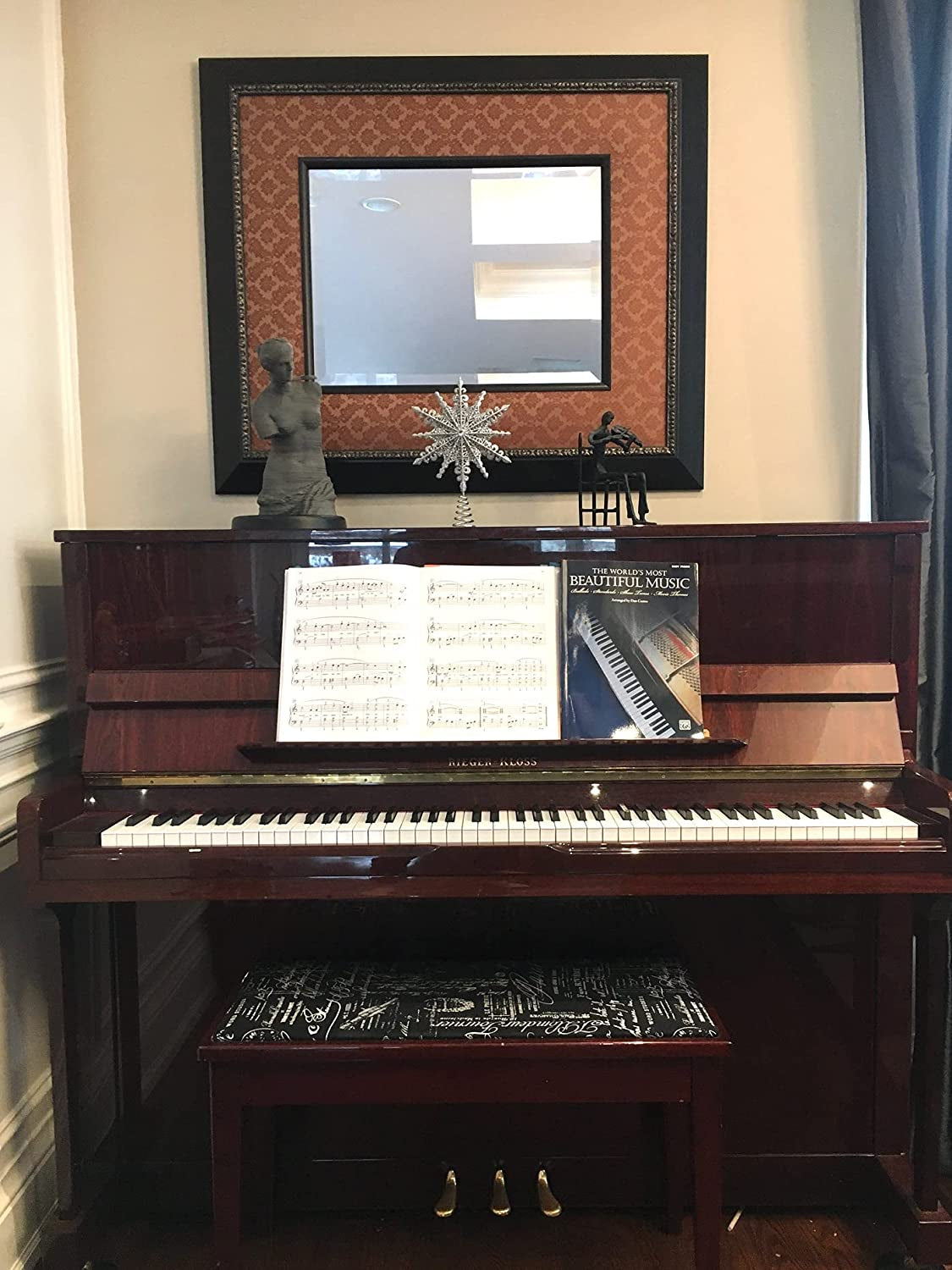 Christmas Traditions 8 Inch Silver Glittered Filigree Christmas Star Tree Topper Star/Home Décor Ornaments (Silver)