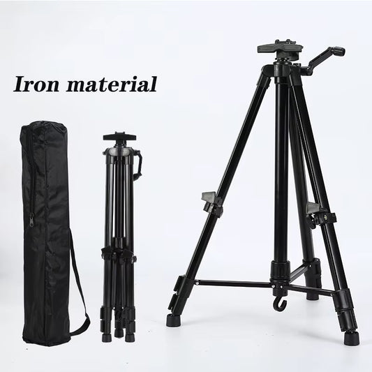 Portable Adjustable Metal Sketch Easel Stand Foldable Travel Easel Metal Easel Sketch Drawing for Artist Art Supplies 50-150CM