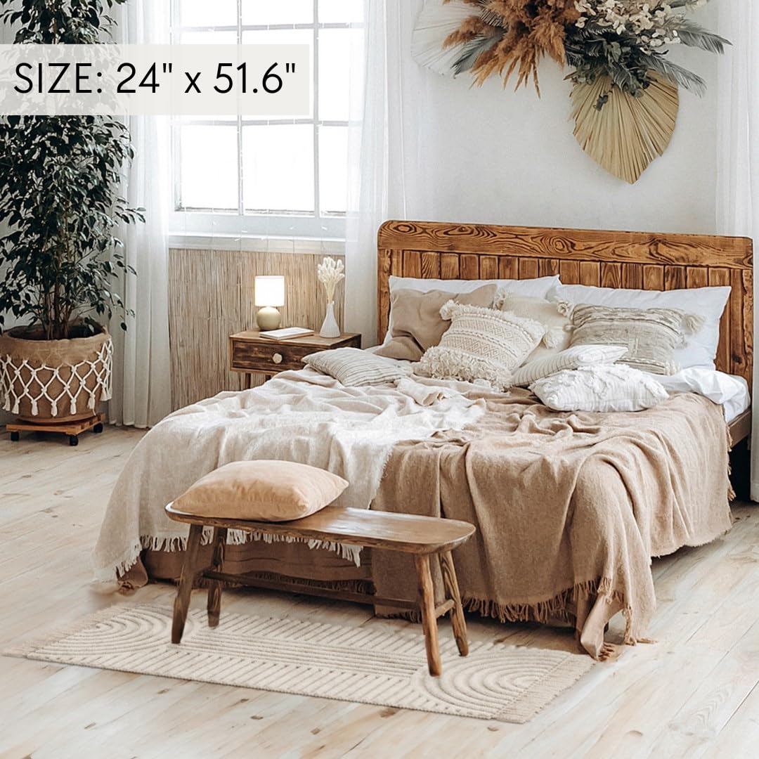 Boho Bathroom Rug with Tassels