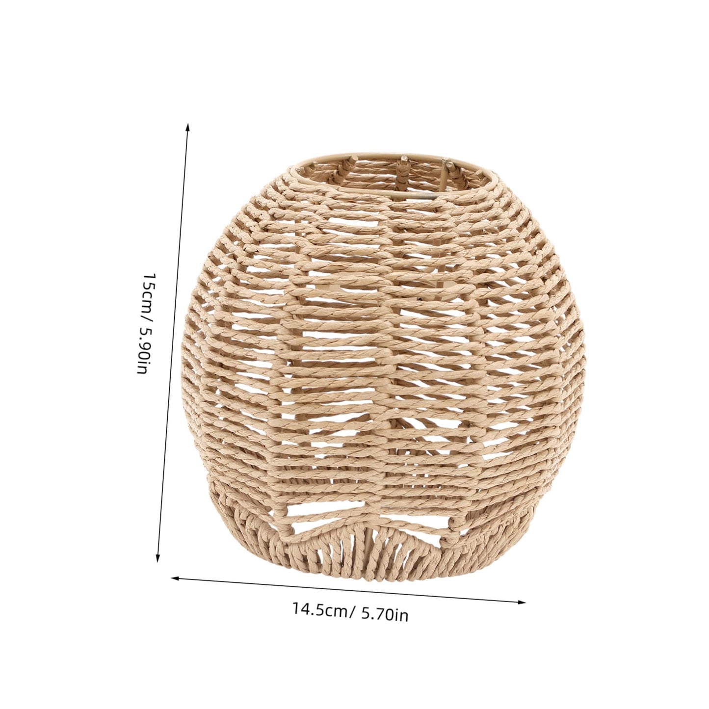 3 Retro Rattan Woven Pendant Light Cover