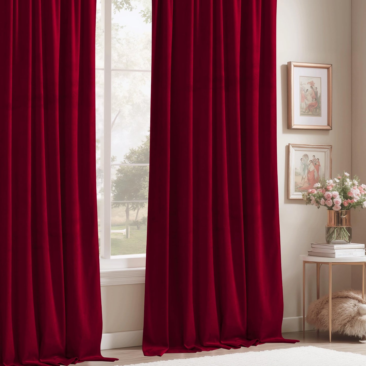 Red Velvet Curtains