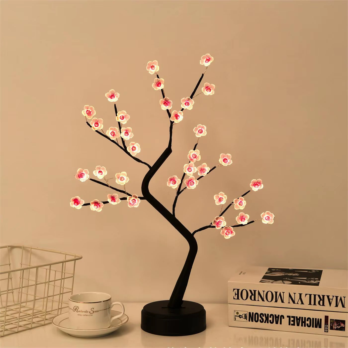 Tabletop Tree Lights Bright Tree Lamp DIY Decorative LED Night Light for Gift Party Holiday Gift Winter Home Decor