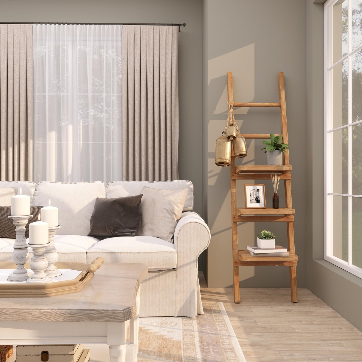 Gold Metal Inspired Decorative Cow Bells