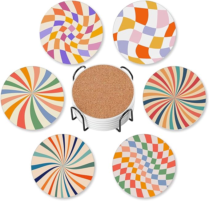 Retro Wavy Coasters