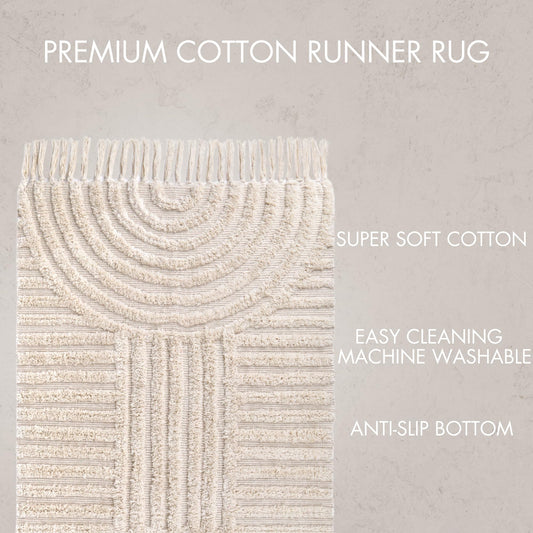 Boho Bathroom Rug with Tassels