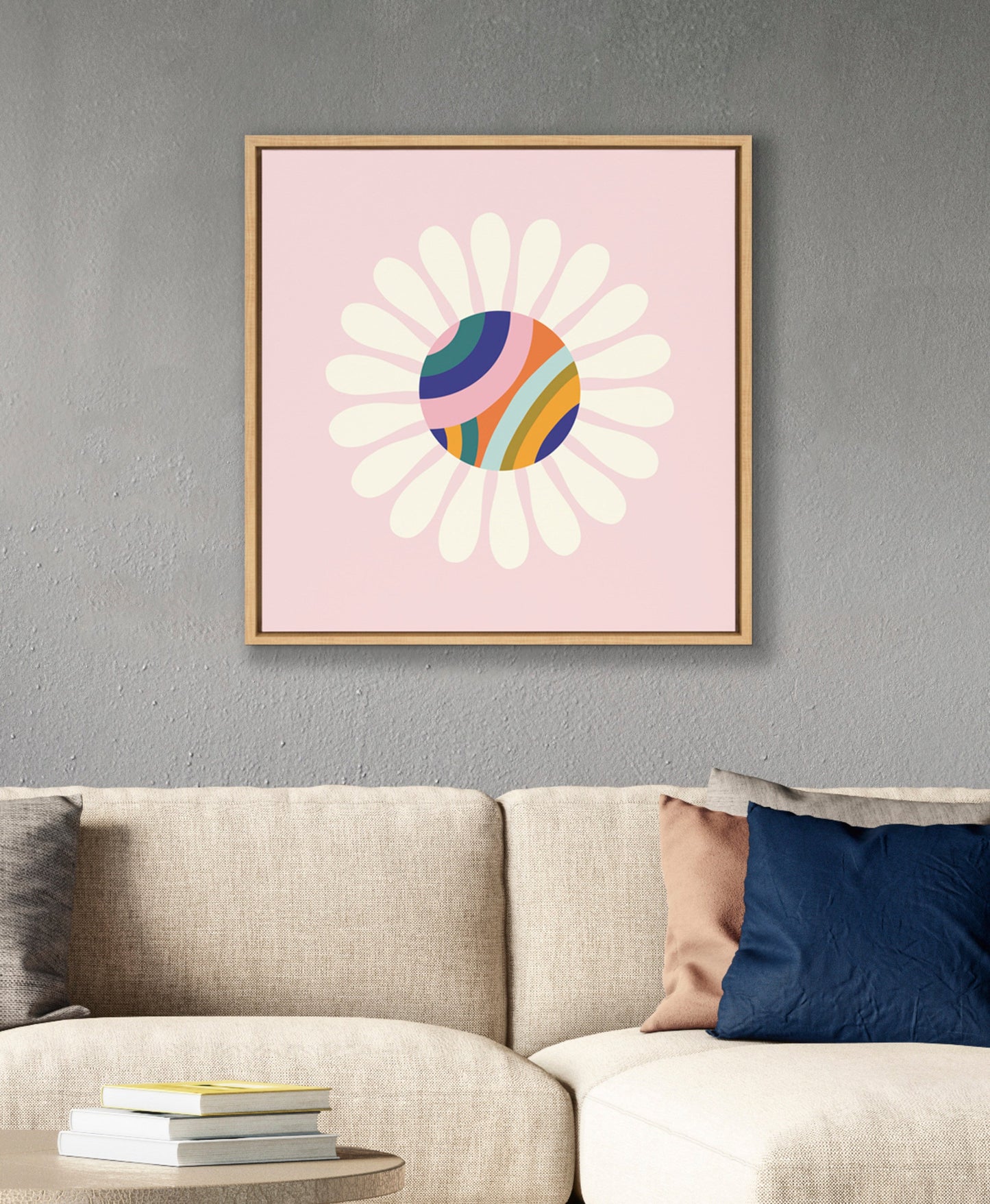 Groovy Daisy Framed Canvas