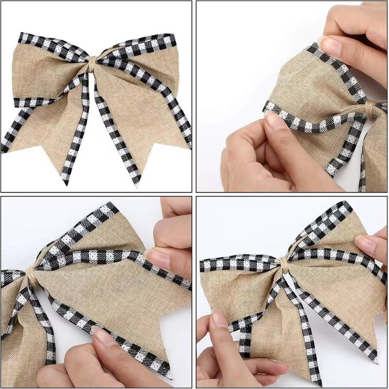 Christmas Tree Bow 12X Christmas Bowknot Ornament 5.5Inch Christmas Bows Outdoor Decor Festive Christmas Bows Bows Wreath