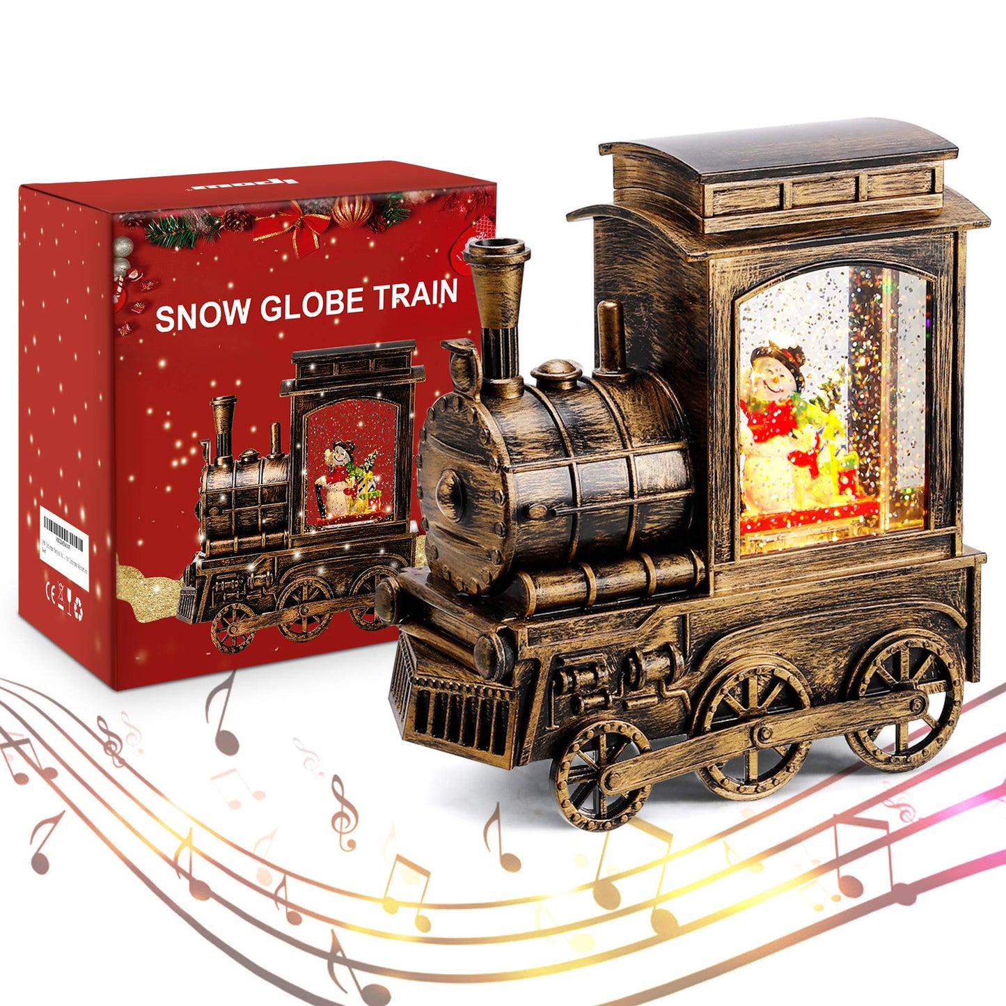 Christmas Snow Globe Lantern Train