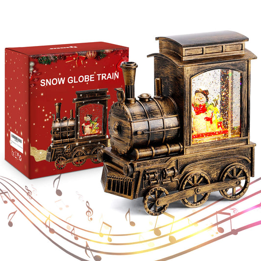 Christmas Snow Globe Lantern Train