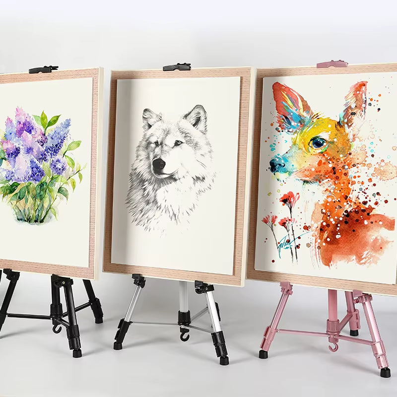 Portable Adjustable Metal Sketch Easel Stand Foldable Travel Easel Metal Easel Sketch Drawing for Artist Art Supplies 50-150CM