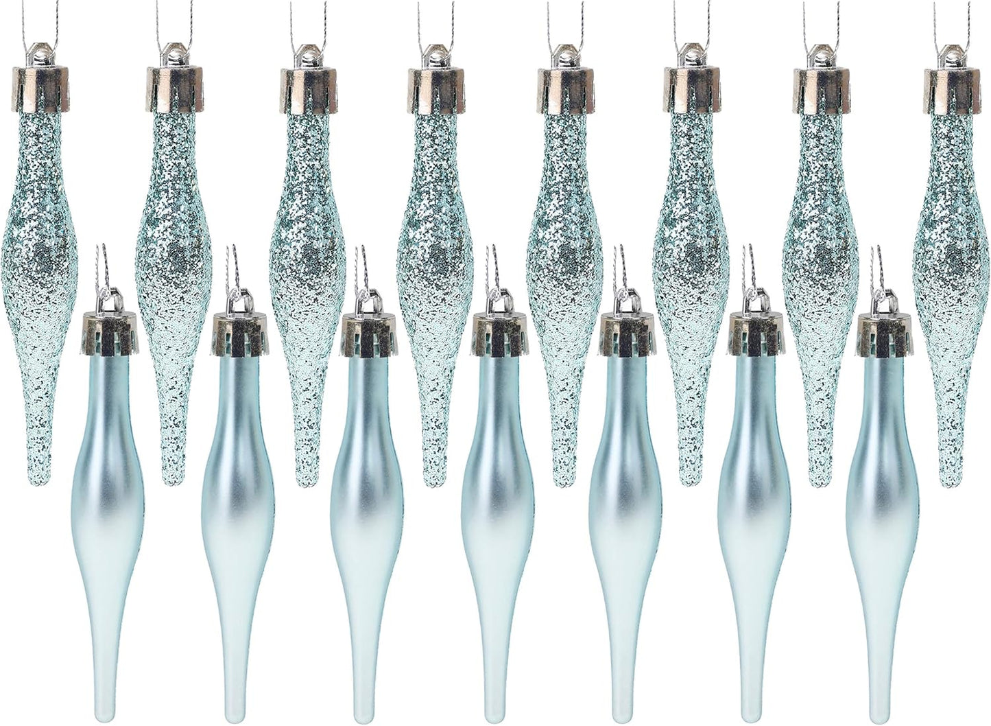 Christmas Concepts® Pack of 15-8.5Cm Droplet Baubles - Matte & Glitter Design - Christmas Ornaments (Rioja Red)