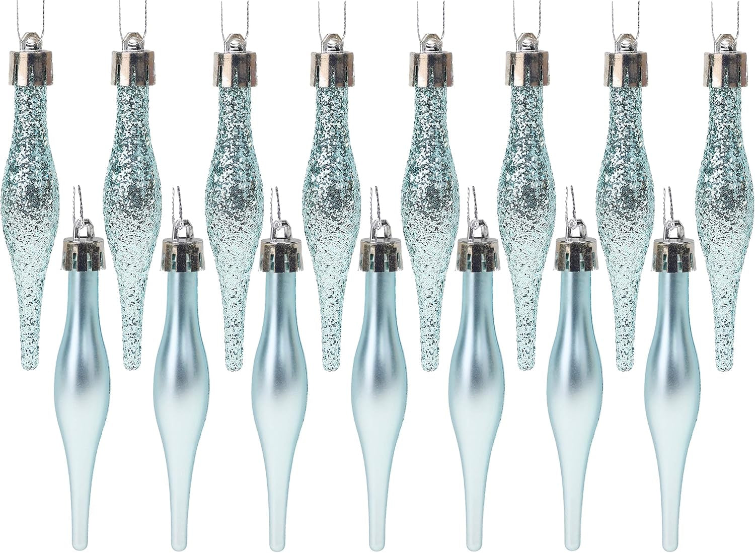 Christmas Concepts® Pack of 15-8.5Cm Droplet Baubles - Matte & Glitter Design - Christmas Ornaments (Rioja Red)