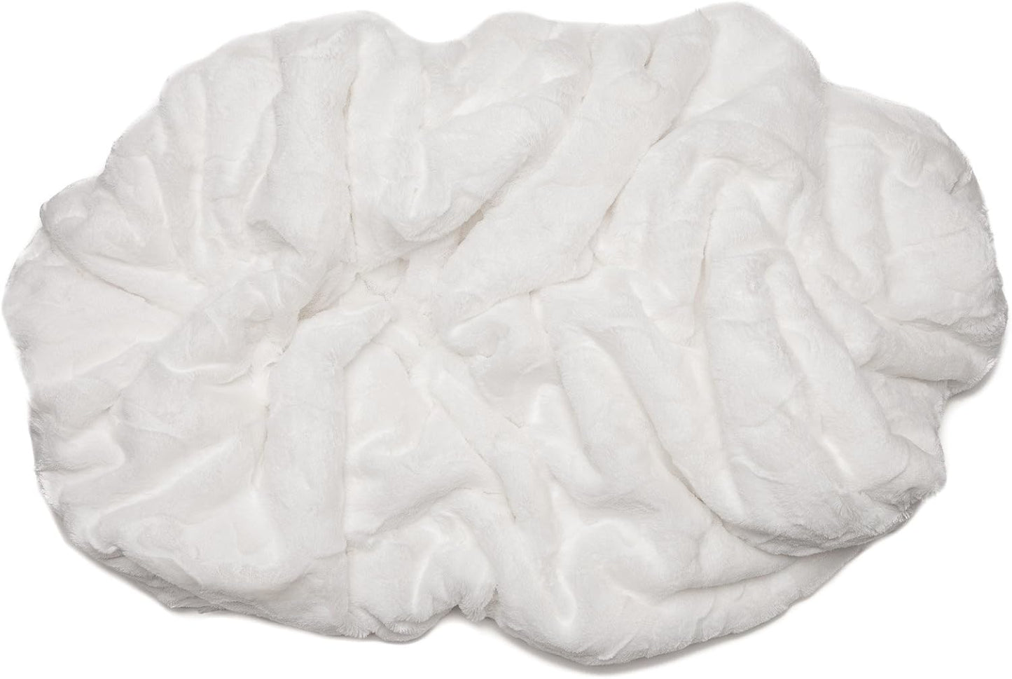 Chanasya Premium Wolf Faux Fur Throw Blanket - Soft, Fuzzy Sherpa & Minky Throw Blanket - for Bed or Couch - 60" X 70” - White
