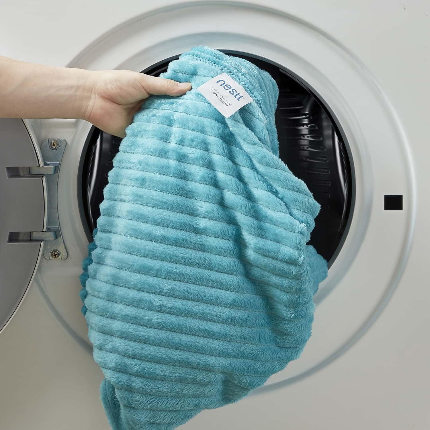 Blue Throw Blanket for Couch - Cozy Warm Fuzzy Blankets for Women, Set of 2 Small Fleece Throws for Girls - Teal Blue, 50 X 60 Inches