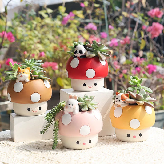 Mushroom Succulents Plant Pots