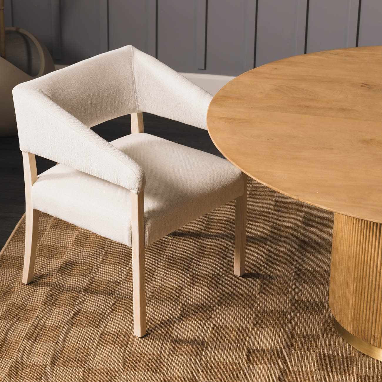 Kuval Checkered Brown Rug