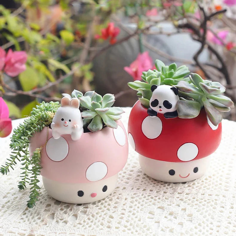 Mushroom Succulents Plant Pots