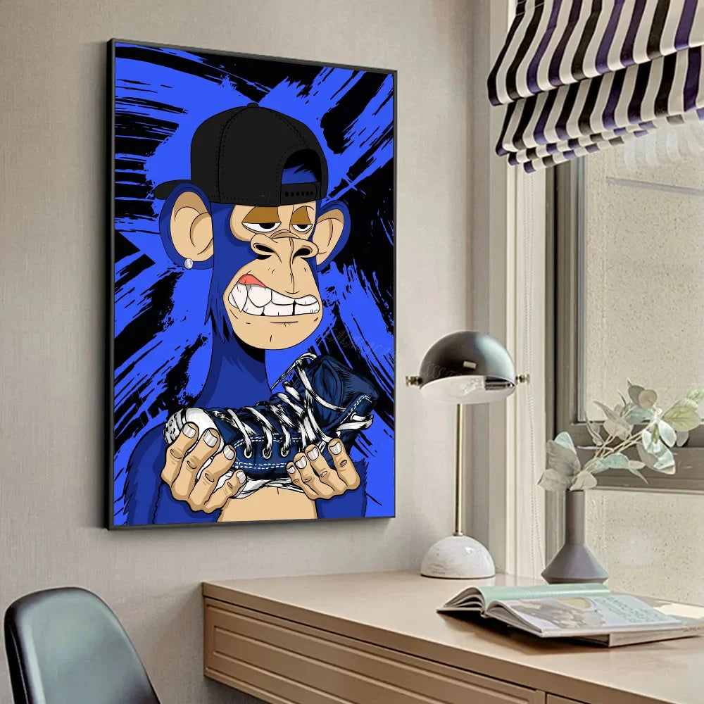 Funny Monkey Wall Painting