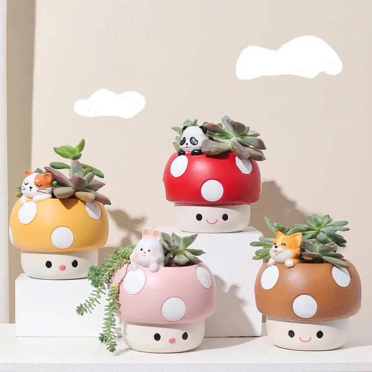 Mushroom Succulents Plant Pots
