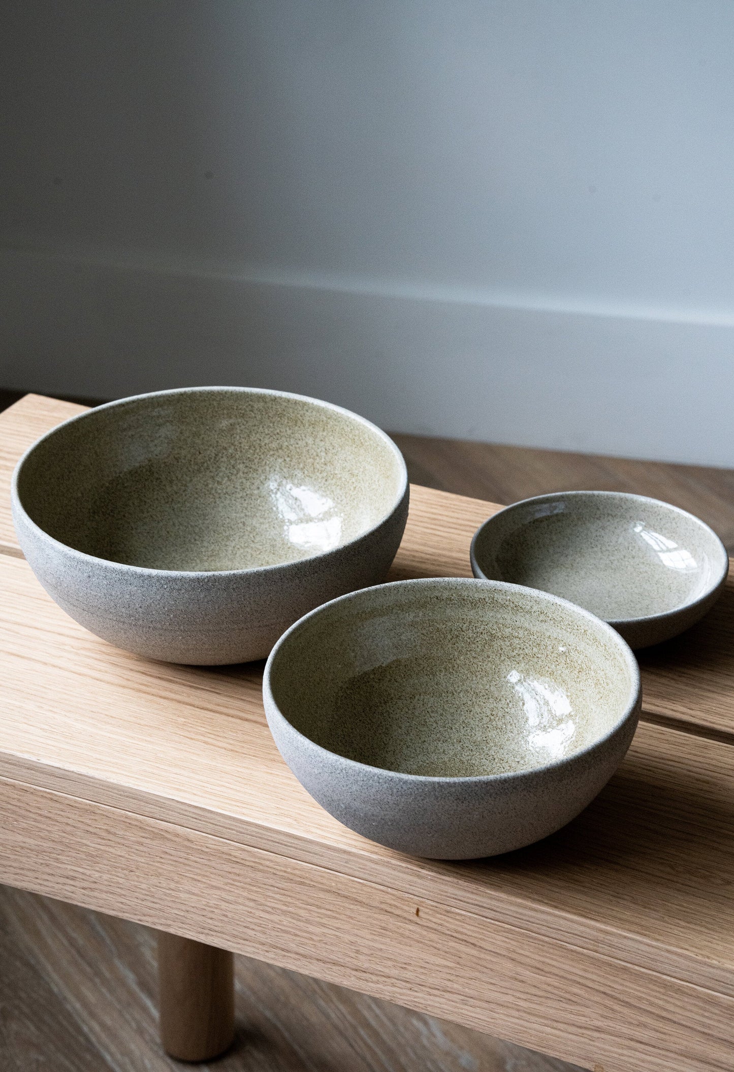 Stoneware Nesting Bowl Set "Concrete"
